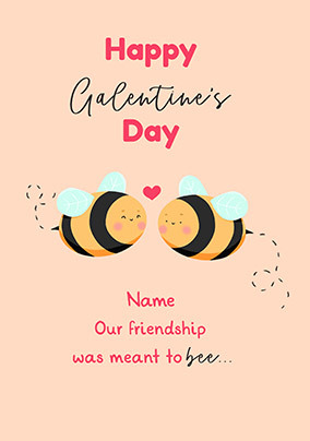 Galentine Bee Personalised Card