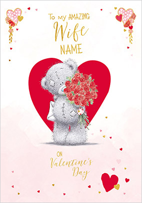 Amazing Wife Me To You Personalised Giant Valentine's Card