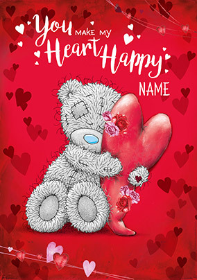 Me To You - Make My Heart Happy Personalised Card