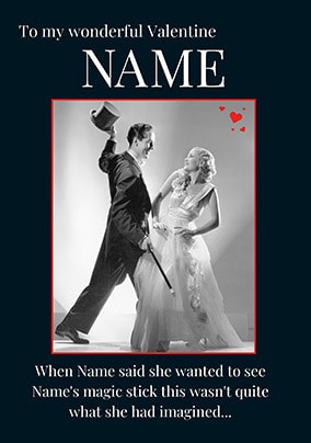 Magic Stick Personalised Valentine's Card