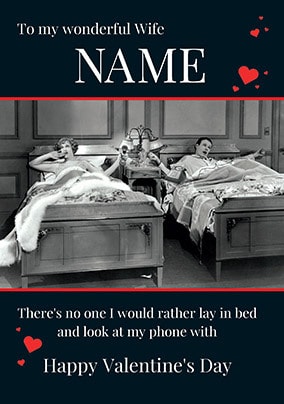 Lay in Bed Personalised Valentine's Day Card