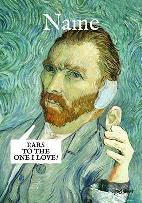 Ears to the One I Love Personalised Valentine's Card