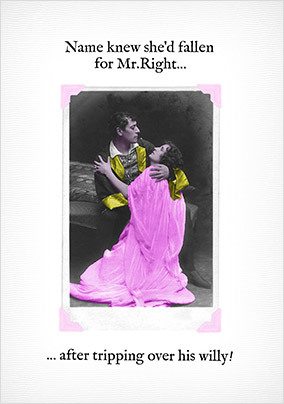 Mr Right Personalised Card