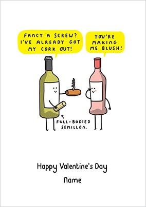Cork Out Valentine's Day Card
