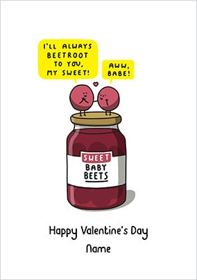 Beetroot To You Valentine's Day Card