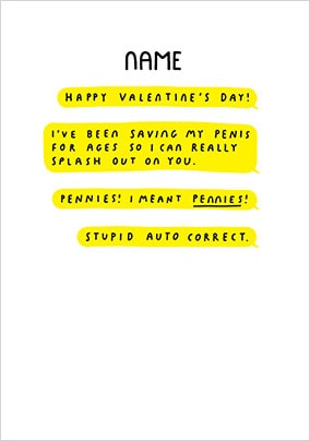 Auto Correct Valentine's Day Card