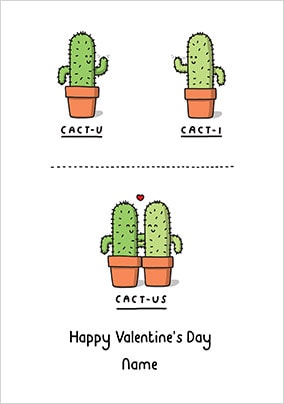 Cact-Us Valentine's Day Card