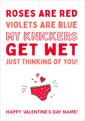 Just Thinking of You Valentine's Personalised Card