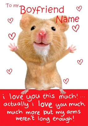 Romantic Hamster Card - I Love You This Much