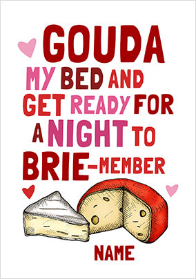 Gouda My Bed Personalised Card