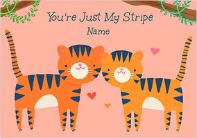 Just My Stripe Personalised Card
