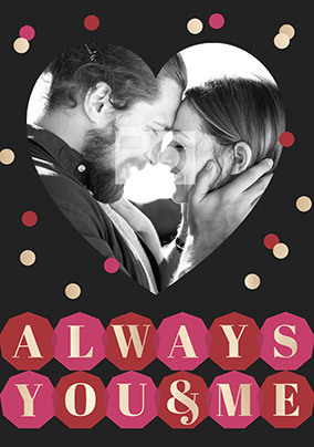 Cancer Research Always You & Me Photo Card