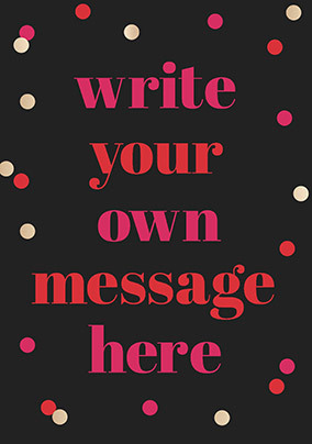 Write Your Own Message Personalised Valentine's Card