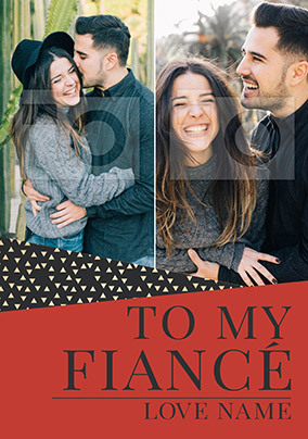 Fiancé Valentine's Photo Card