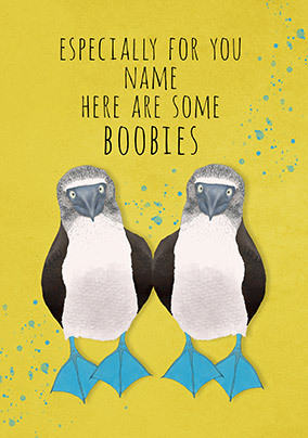 Some Boobies Personalised Valentines Card