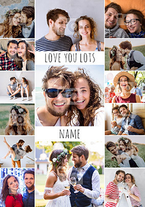 Love You Lots Multi-Photo Valentine's Day Card