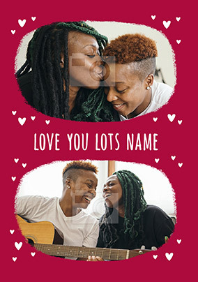 Love You Lots Red Photo Valentine's Card