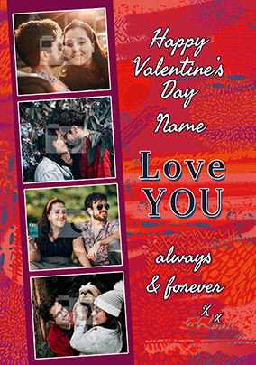 Love You Always and Forever Photo Valentine's Card