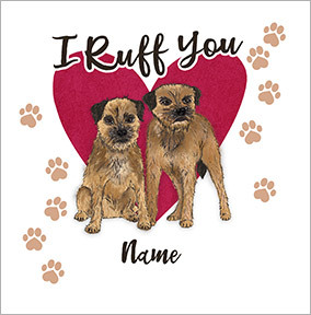 I Ruff You Personalised Valentine's Card