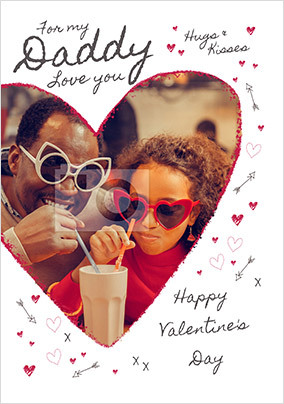 Daddy on Valentine's Day Photo Card