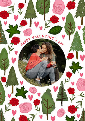 Valentine's Day Trees Photo Card