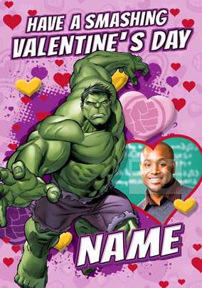 The Hulk Photo Valentine's Day Card