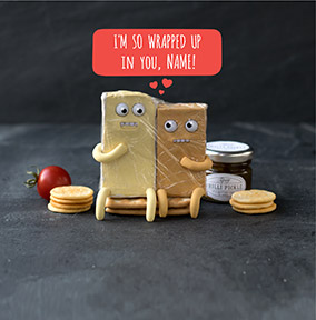 Cheesy Valentine's Day card - So Wrapped up