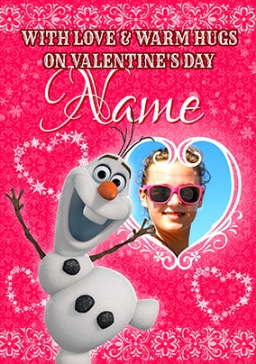 Olaf Disney Frozen Valentine's Card - Love & Warm Hugs