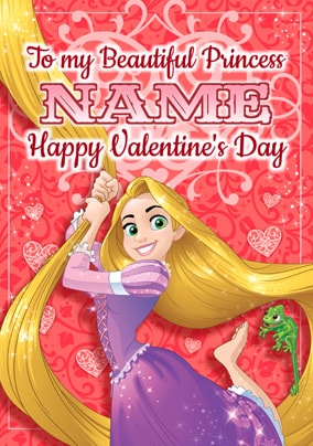 Rapunzel Valentine's Day Card - Disney Princess