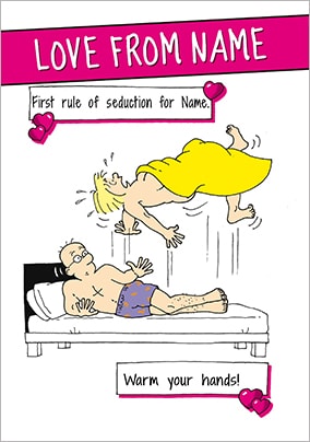 Rules Of Seduction Personalised Valentines Card