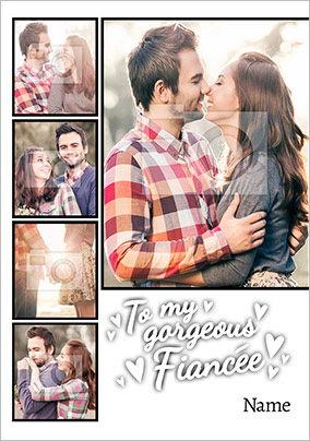Fiancée Valentine's Day Multi Photo Upload Card - Essentials