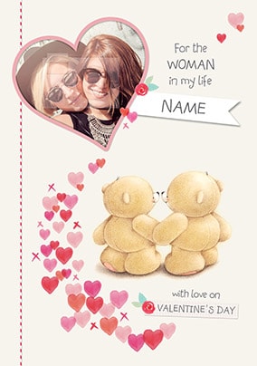 For The Woman In My Life Photo Valentines Card