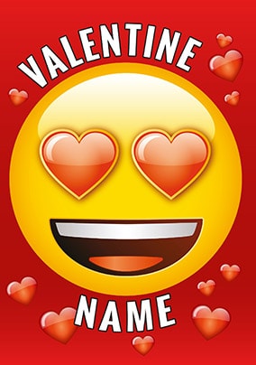 Emoji Personalised Valentines Card