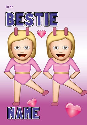 Emoji Bestie Personalised Card