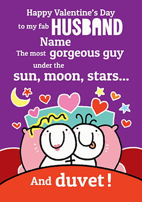 Fab Husband Personalised Valentines Card