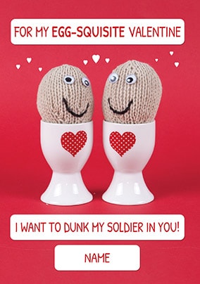 Egg-squisite Valentine Personalised Card