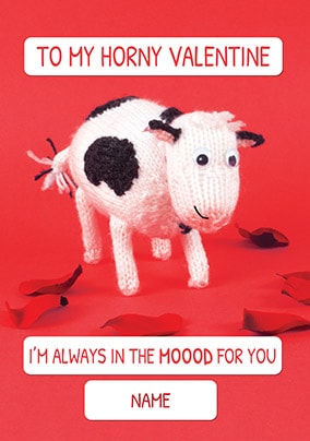 Horny Valentine Personalised Card