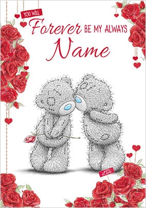 Forever Be My Always Personalised Valentine Card
