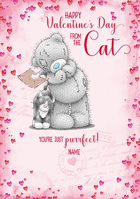 Happy Valentine's Day From The Cat Personalised Card