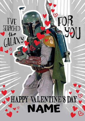 Boba Fett Valentine's Day Card - Star Wars