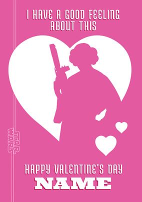 Photo of Star Wars Valentine's Card - Leia Silhouette