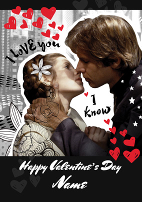Leia & Han Valentine's Day Card - Star Wars
