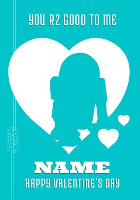Star Wars Valentine's Card - R2-D2 Silhouette
