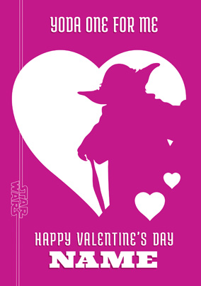 Star Wars Valentine's Card - Yoda Silhouette