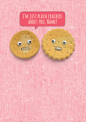 Crackers about You Valentine's Card - Shut Your Cake Hole