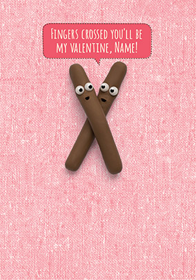 Chocolate Fingers Valentine's Card - Shut Your Cake Hole