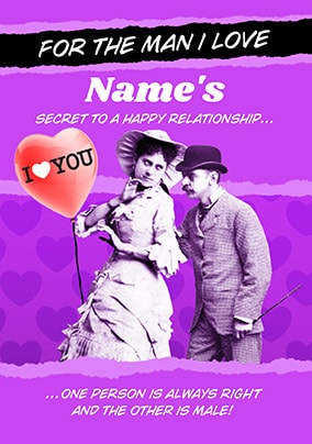 A Happy Relationship Personalised Card