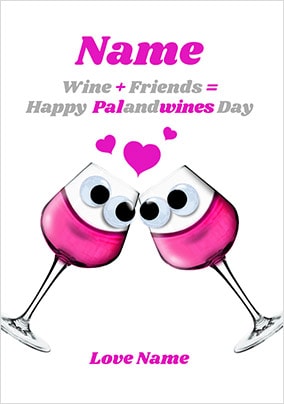 Happy Palandwines Day Personalised Card