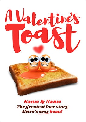 A Valentines Toast Personalised Card
