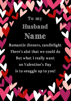 Husband Valentine's Day Card - Multi Hearts